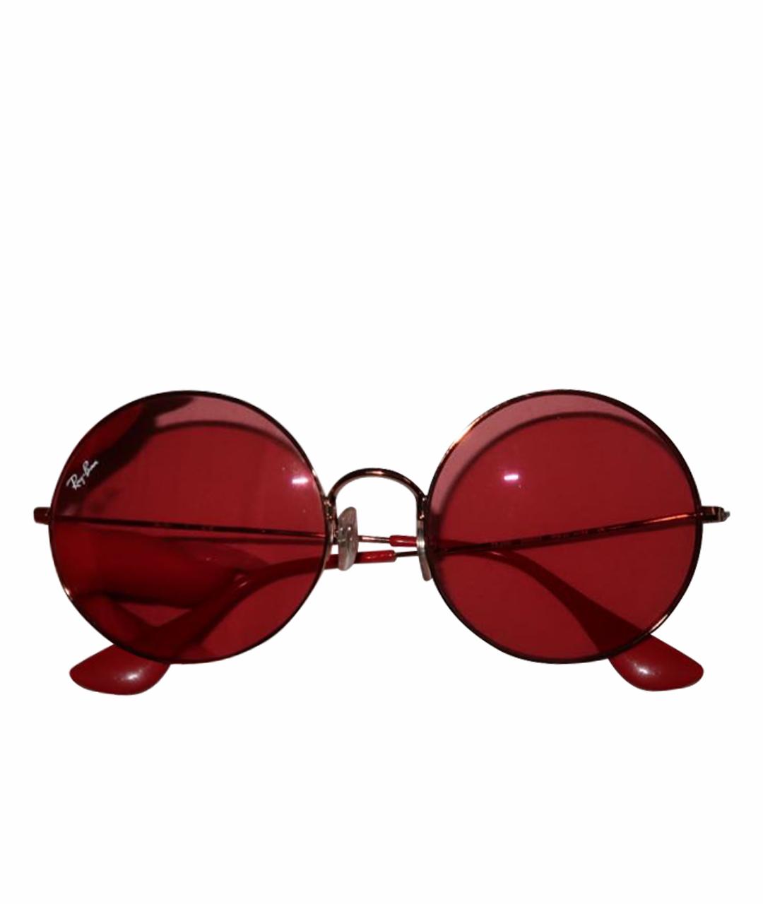 RAY BAN Розовые металлические солнцезащитные очки, фото 1