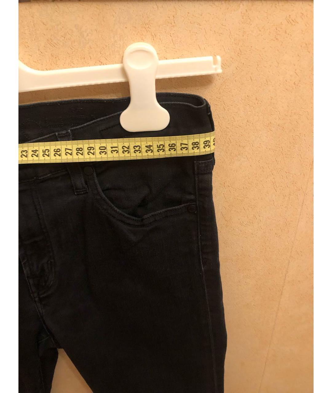 JACOB COHEN Черные хлопко-эластановые прямые джинсы, фото 4