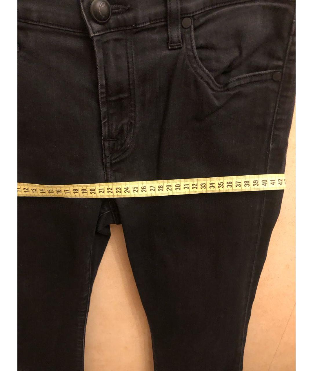 JACOB COHEN Черные хлопко-эластановые прямые джинсы, фото 7