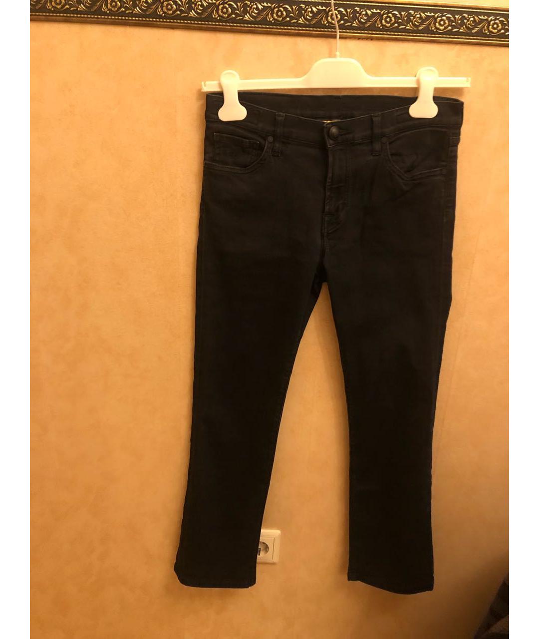 JACOB COHEN Черные хлопко-эластановые прямые джинсы, фото 8