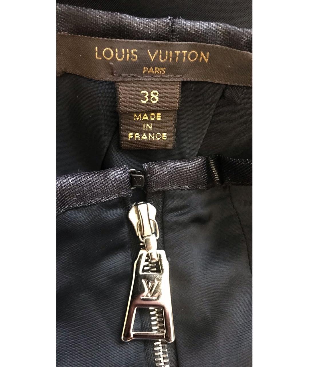 LOUIS VUITTON PRE-OWNED Черная вискозная юбка макси, фото 5