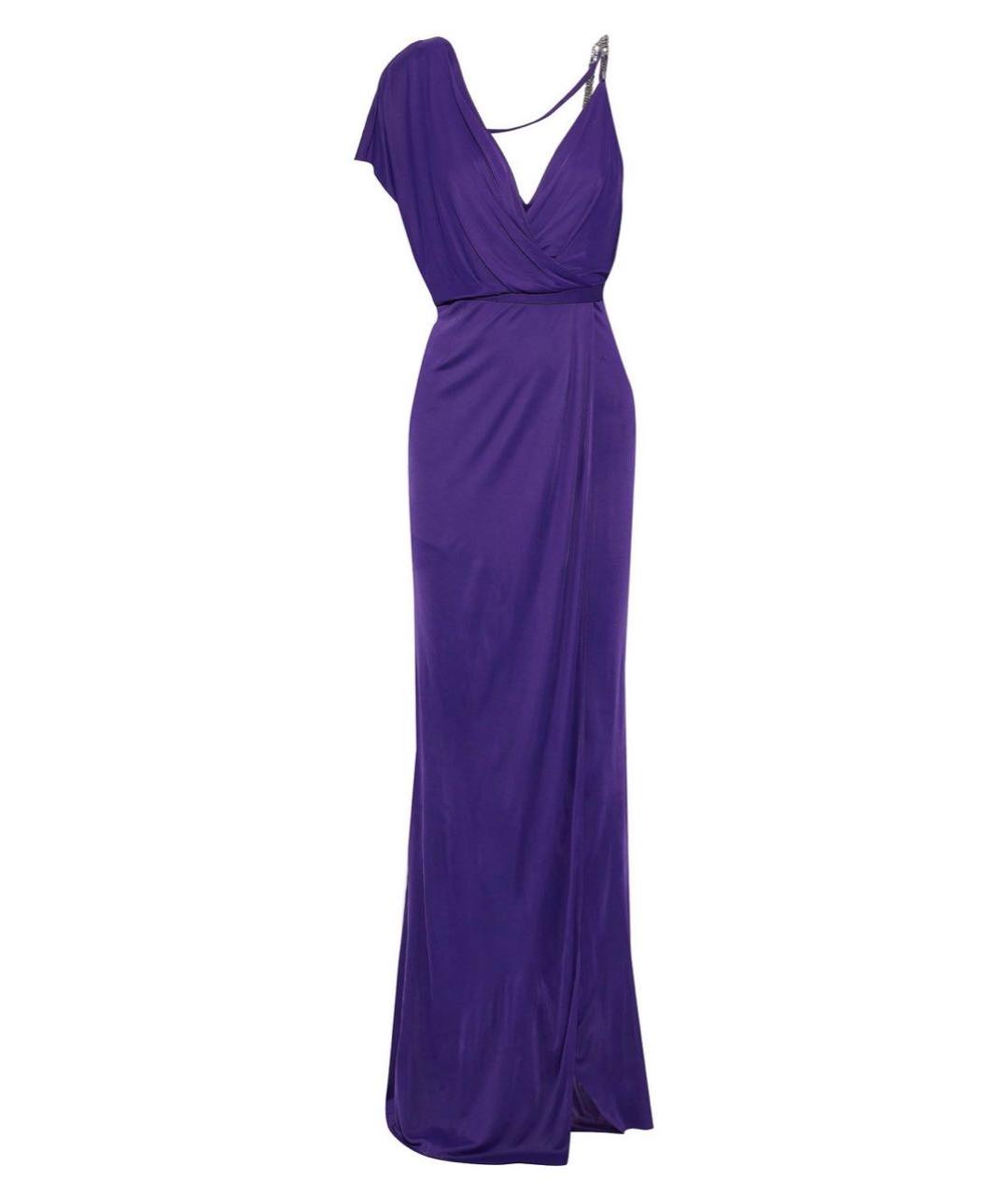 VERSACE COLLECTION Фиолетовое вискозное вечернее платье, фото 1