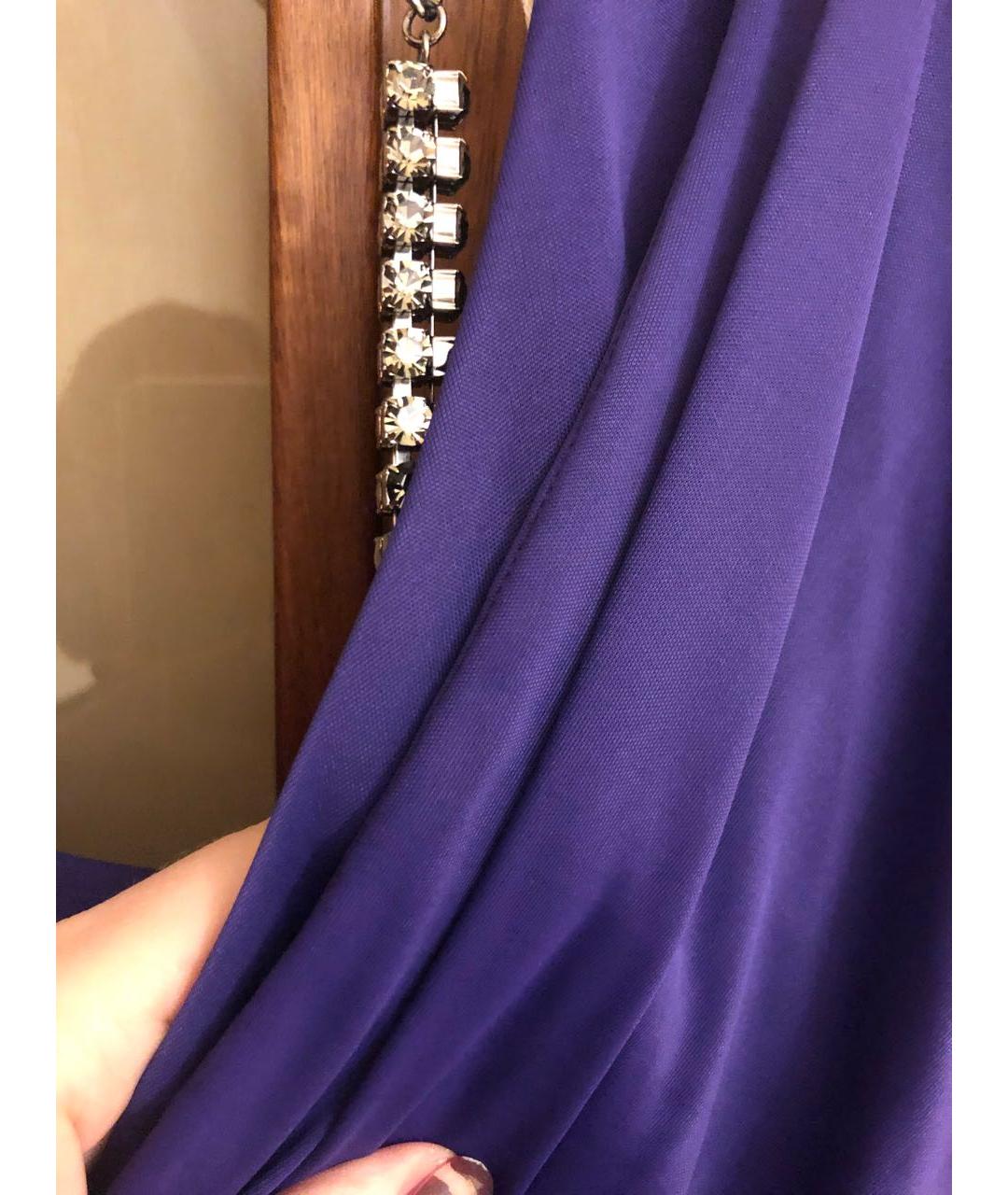 VERSACE COLLECTION Фиолетовое вискозное вечернее платье, фото 3