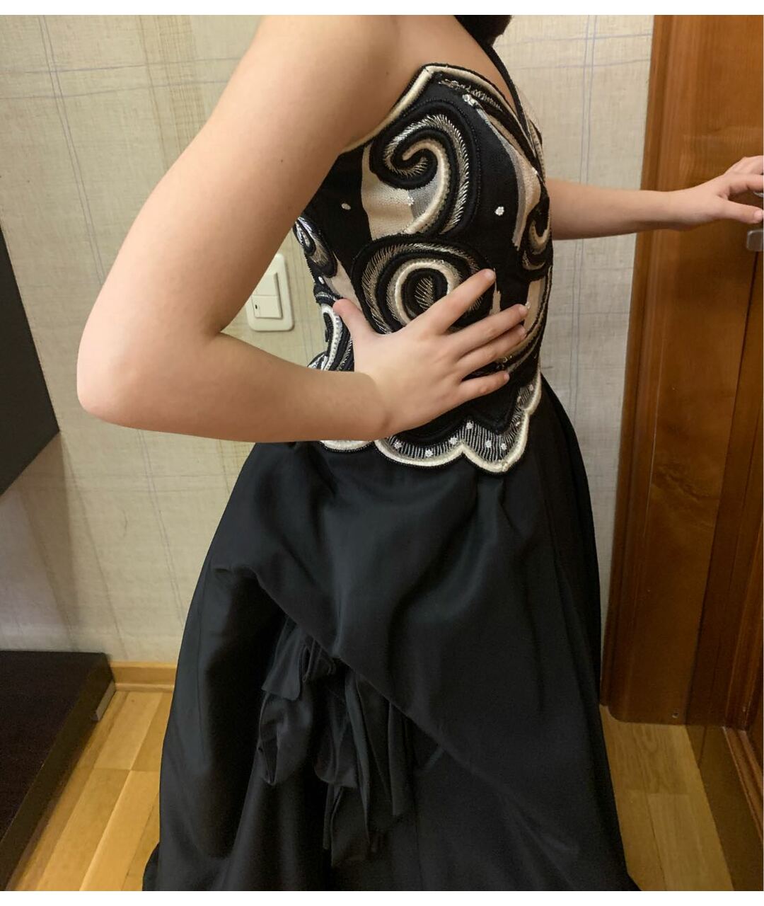 NINA RICCI VINTAGE Черное вечернее платье, фото 3