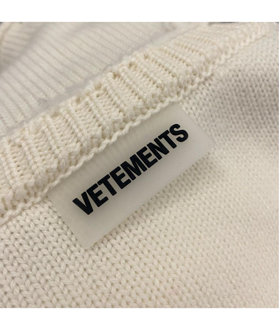 VETEMENTS Бежевый шерстяной джемпер / свитер, фото 4