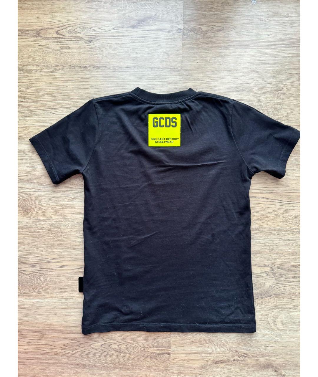 GCDS Черная хлопковая футболка, фото 2
