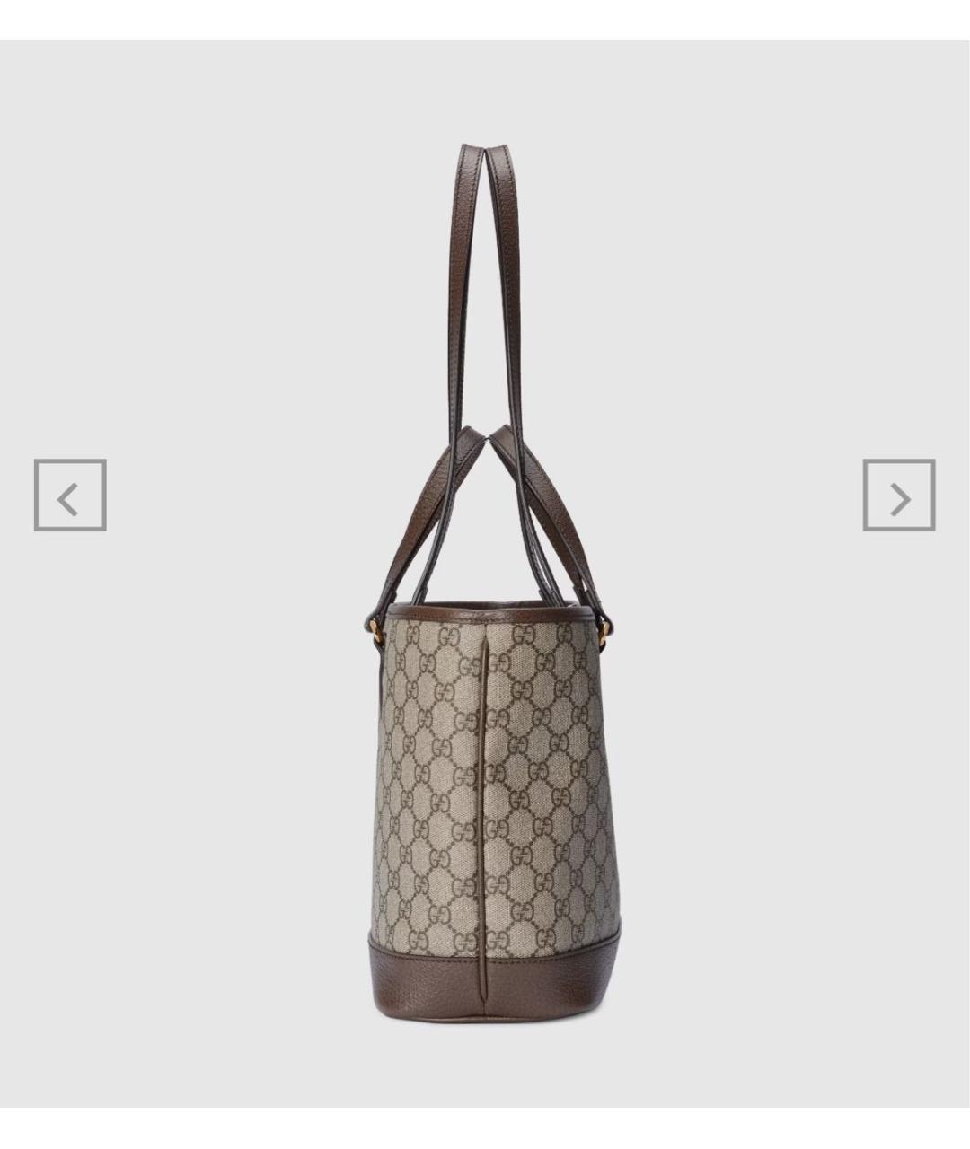 GUCCI Коричневая кожаная сумка тоут, фото 7