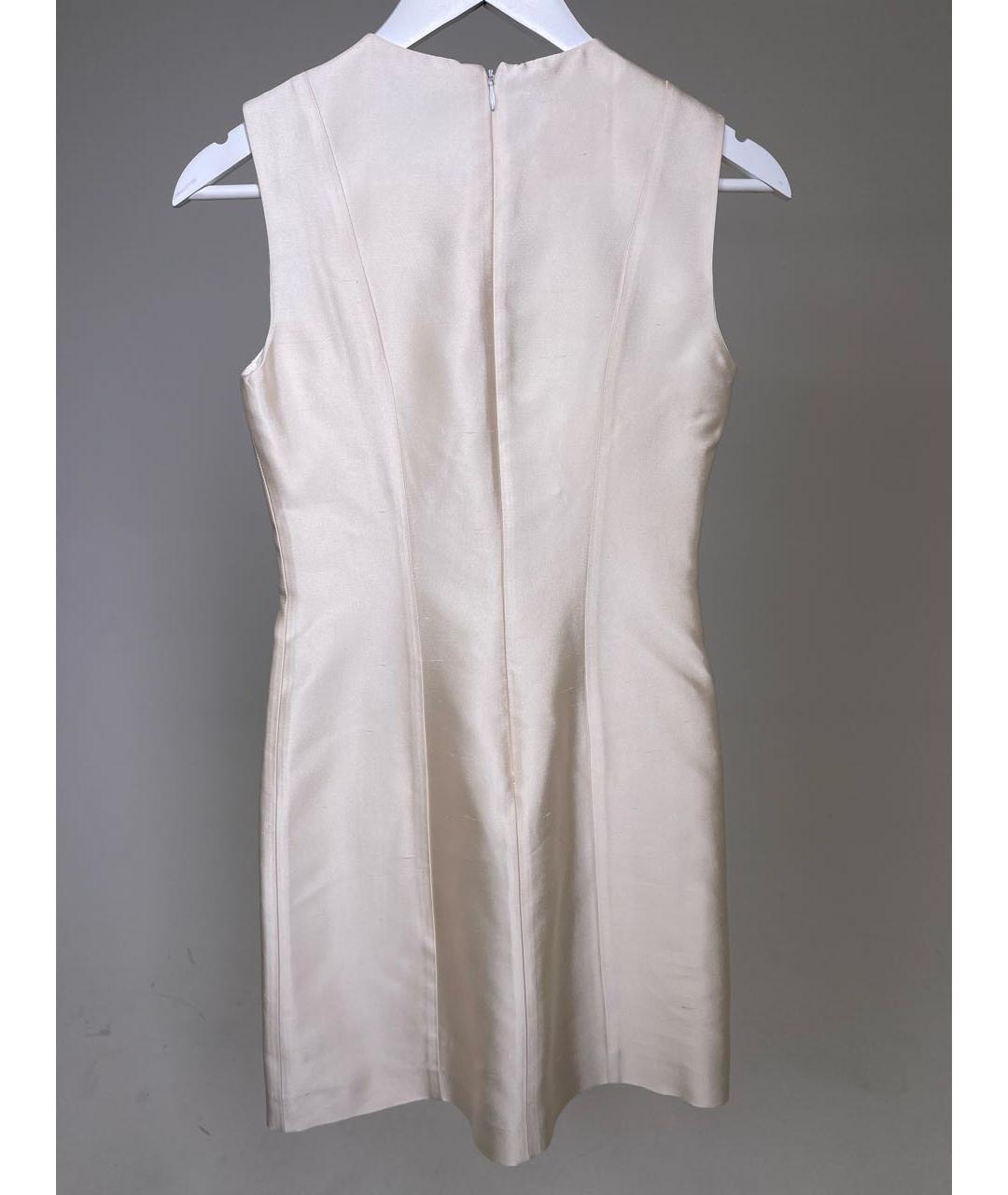 MICHAEL KORS Бежевое шелковое коктейльное платье, фото 2