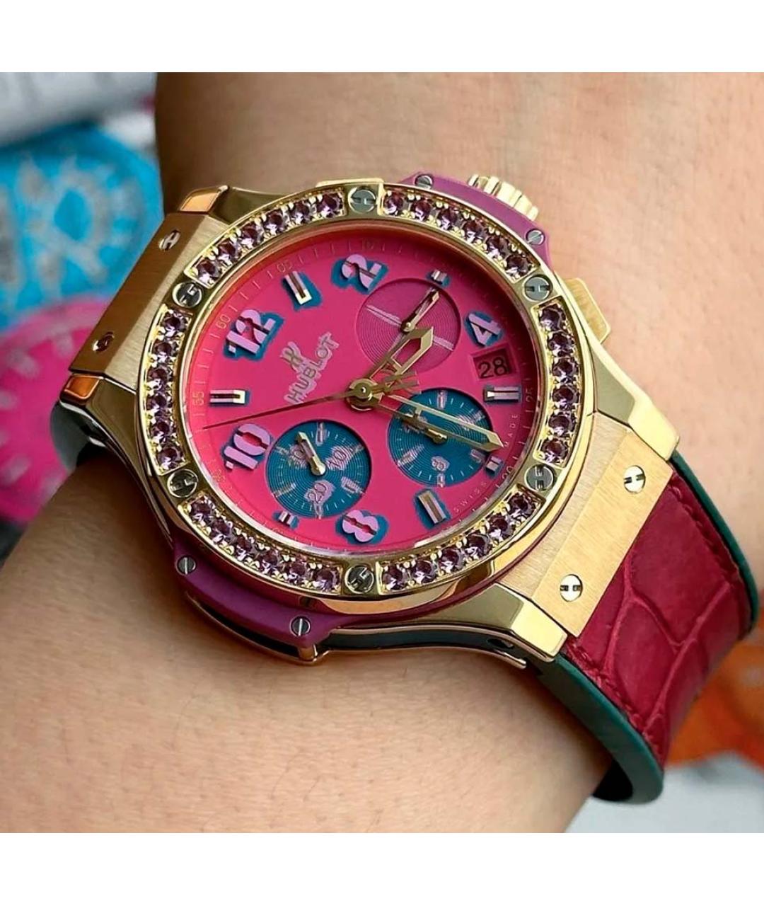 HUBLOT Розовые часы из желтого золота, фото 7