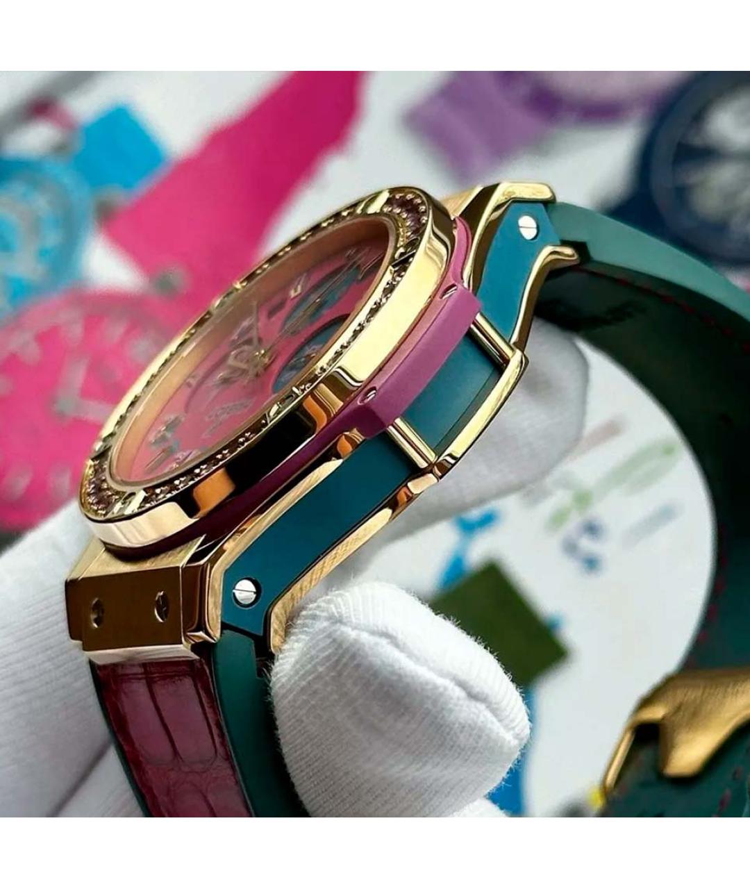 HUBLOT Розовые часы из желтого золота, фото 3