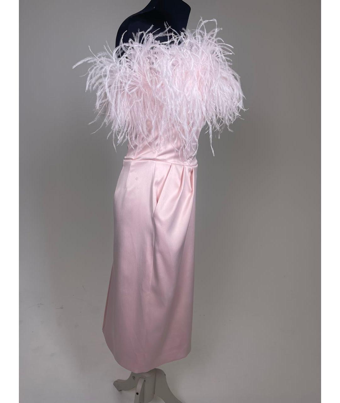 YANA DRESS Розовое вискозное коктейльное платье, фото 2
