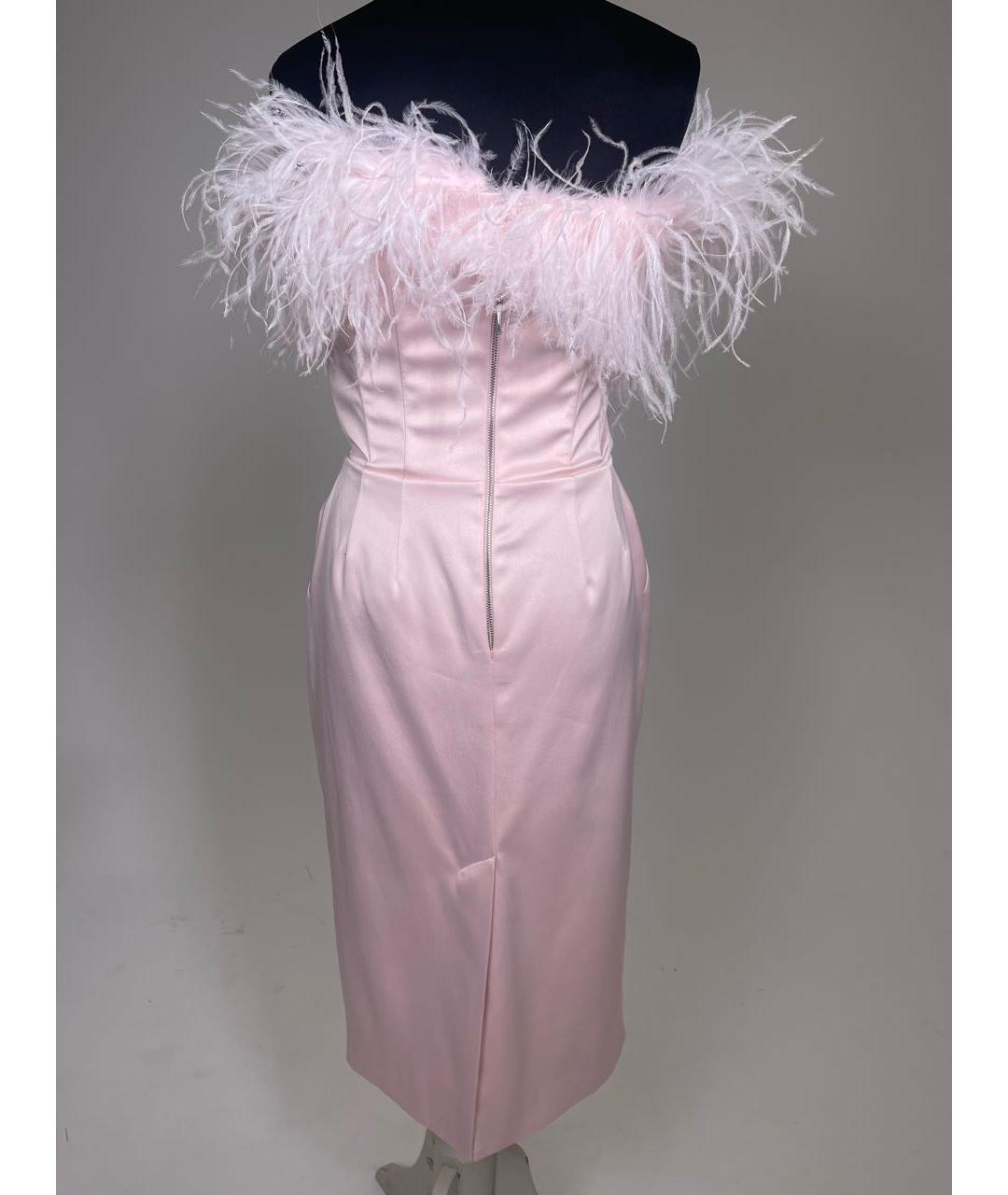 YANA DRESS Розовое вискозное коктейльное платье, фото 3