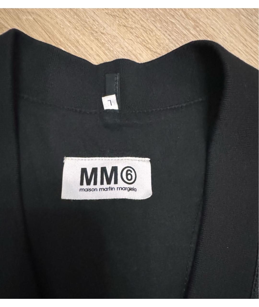 MM6 MAISON MARGIELA Черный кожаный жилет, фото 3