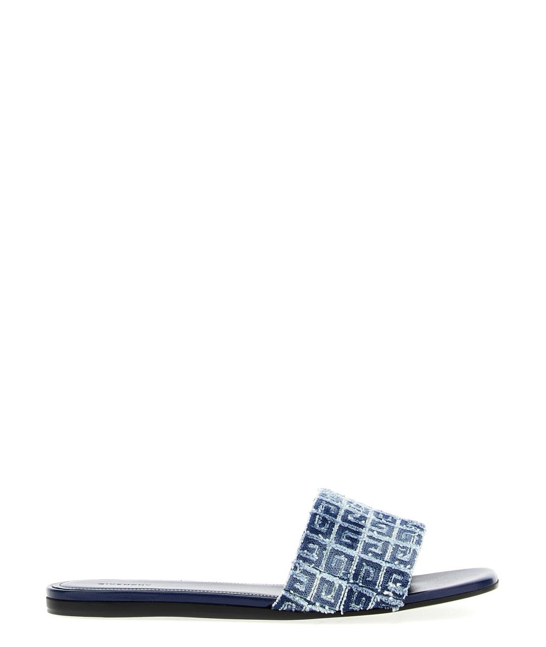 GIVENCHY Синие текстильные сандалии, фото 1