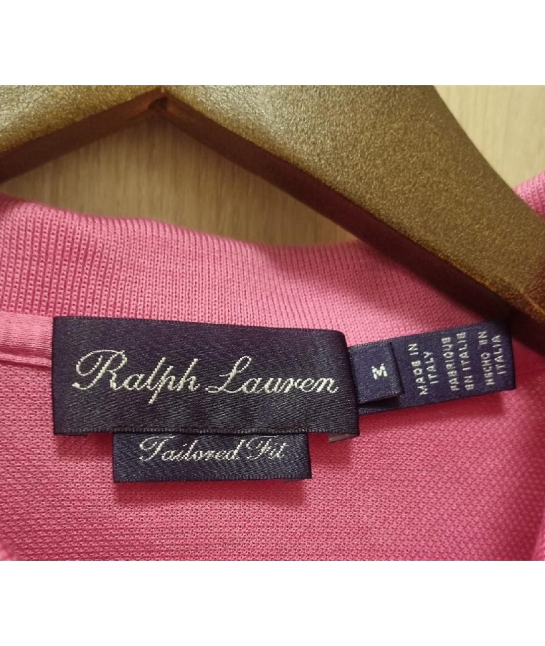 RALPH LAUREN PURPLE LABEL Розовое хлопковое поло с коротким рукавом, фото 3