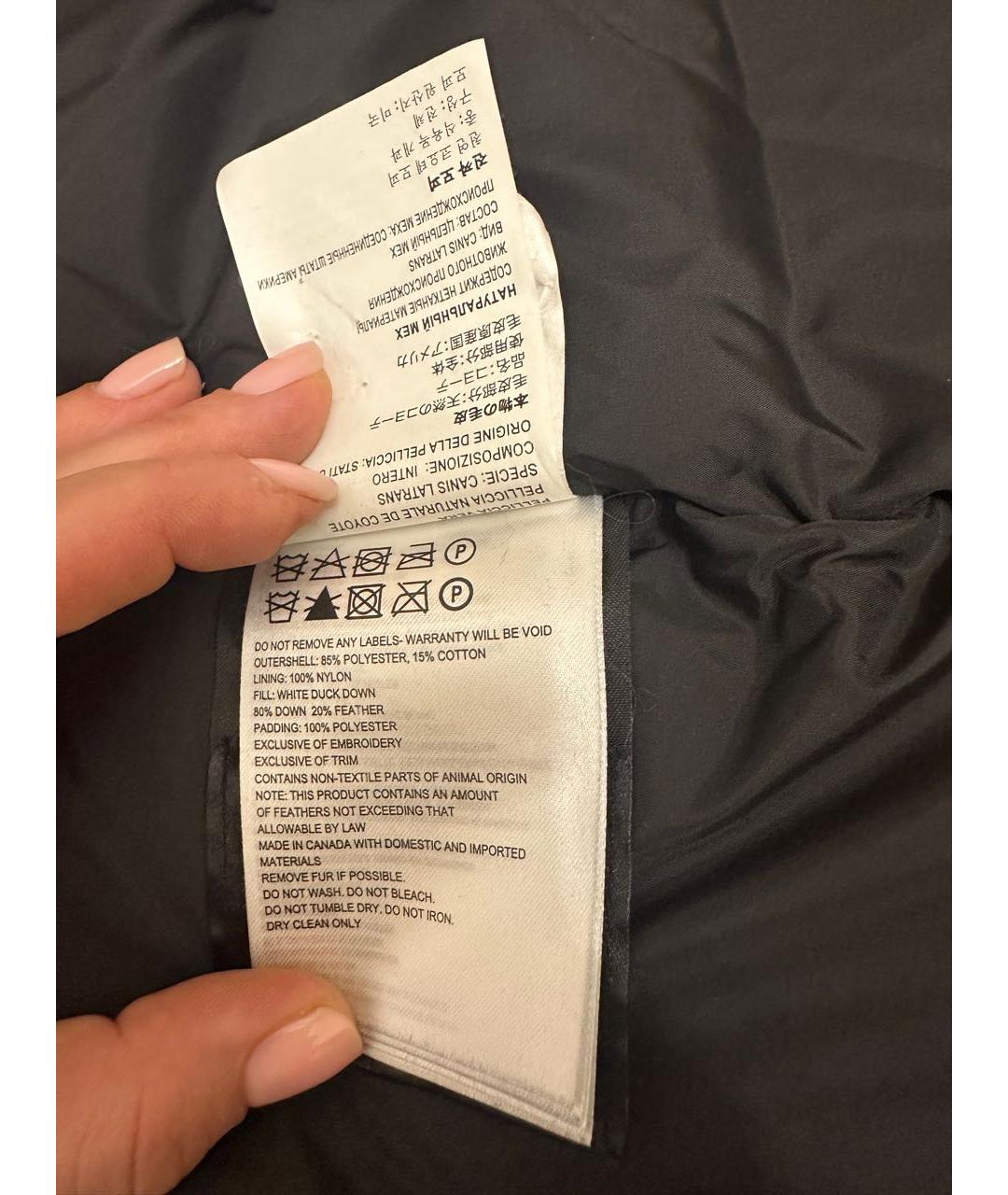 CANADA GOOSE Черная полиэстеровая парка, фото 8