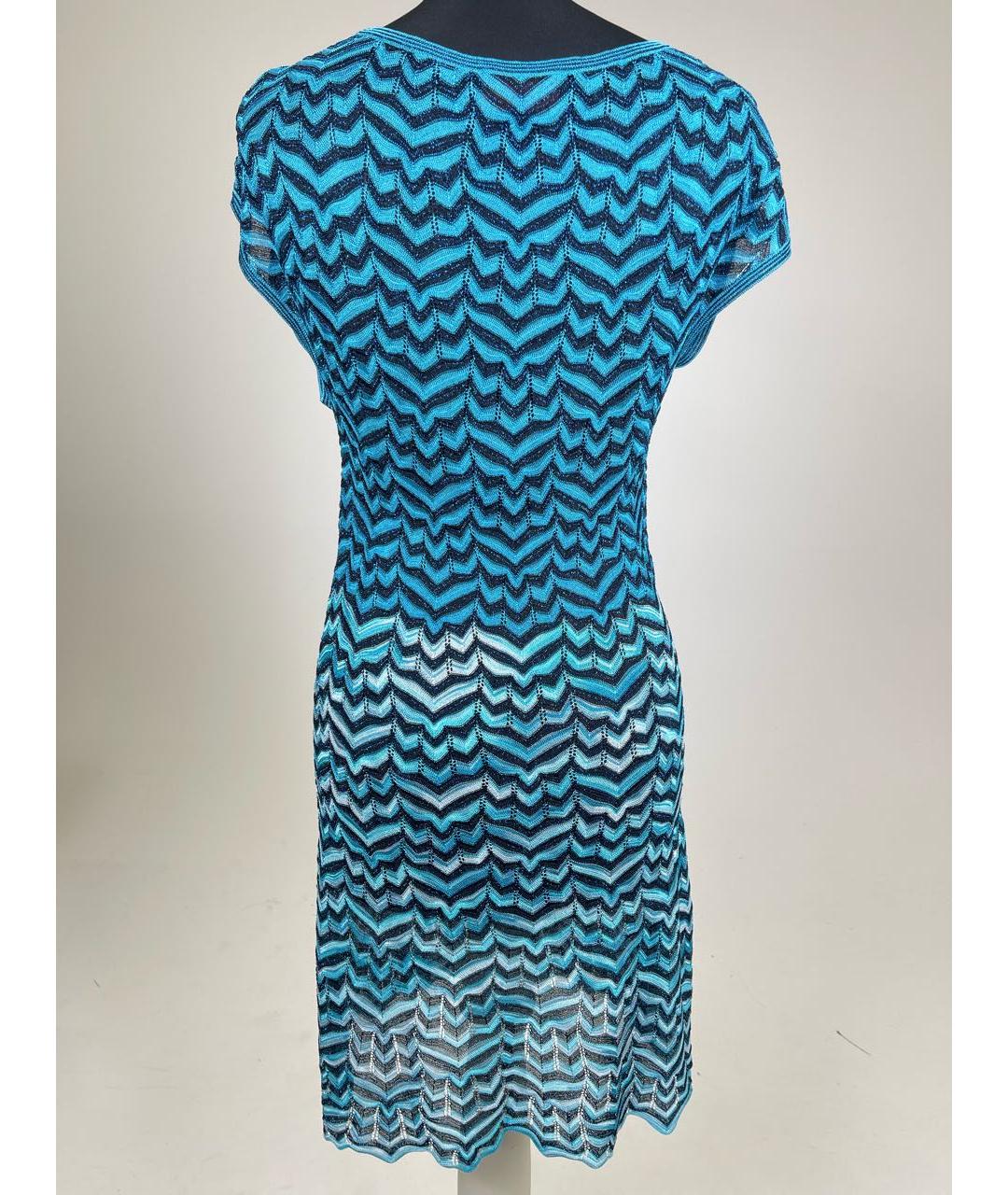 MISSONI Синее вискозное повседневное платье, фото 3