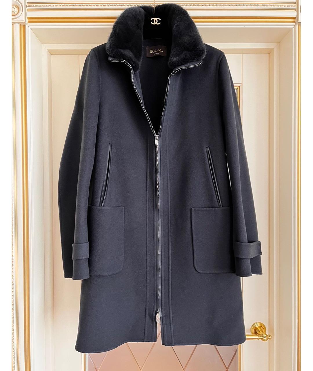 LORO PIANA Темно-синее кашемировое пальто, фото 9
