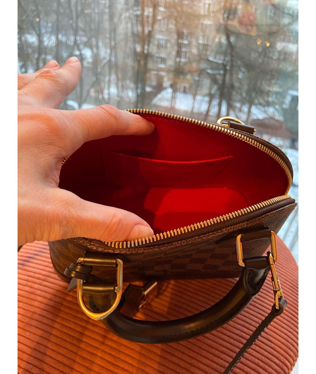 LOUIS VUITTON PRE-OWNED Бежевая сумка с короткими ручками из искусственной кожи, фото 6