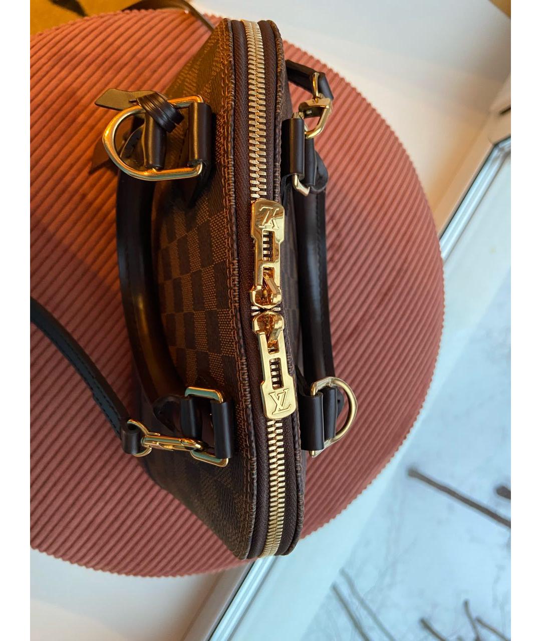 LOUIS VUITTON PRE-OWNED Бежевая сумка с короткими ручками из искусственной кожи, фото 7