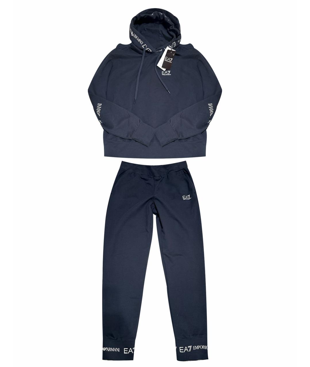 EMPORIO ARMANI Темно-синий хлопковый спортивные костюмы для женщин ...