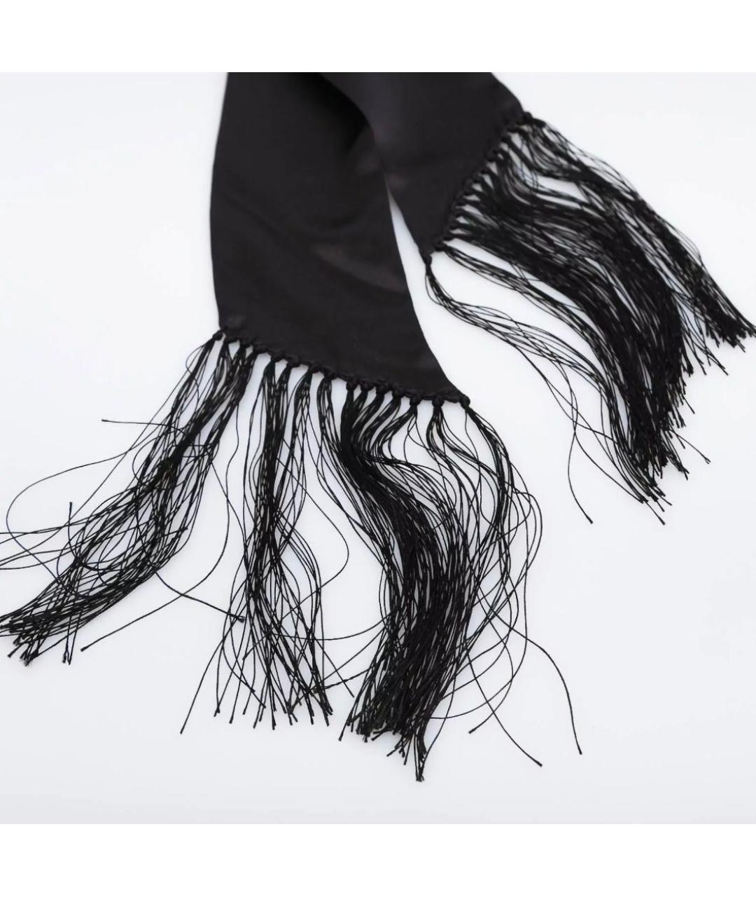 MAISON MARGIELA Черный шелковый шарф, фото 4