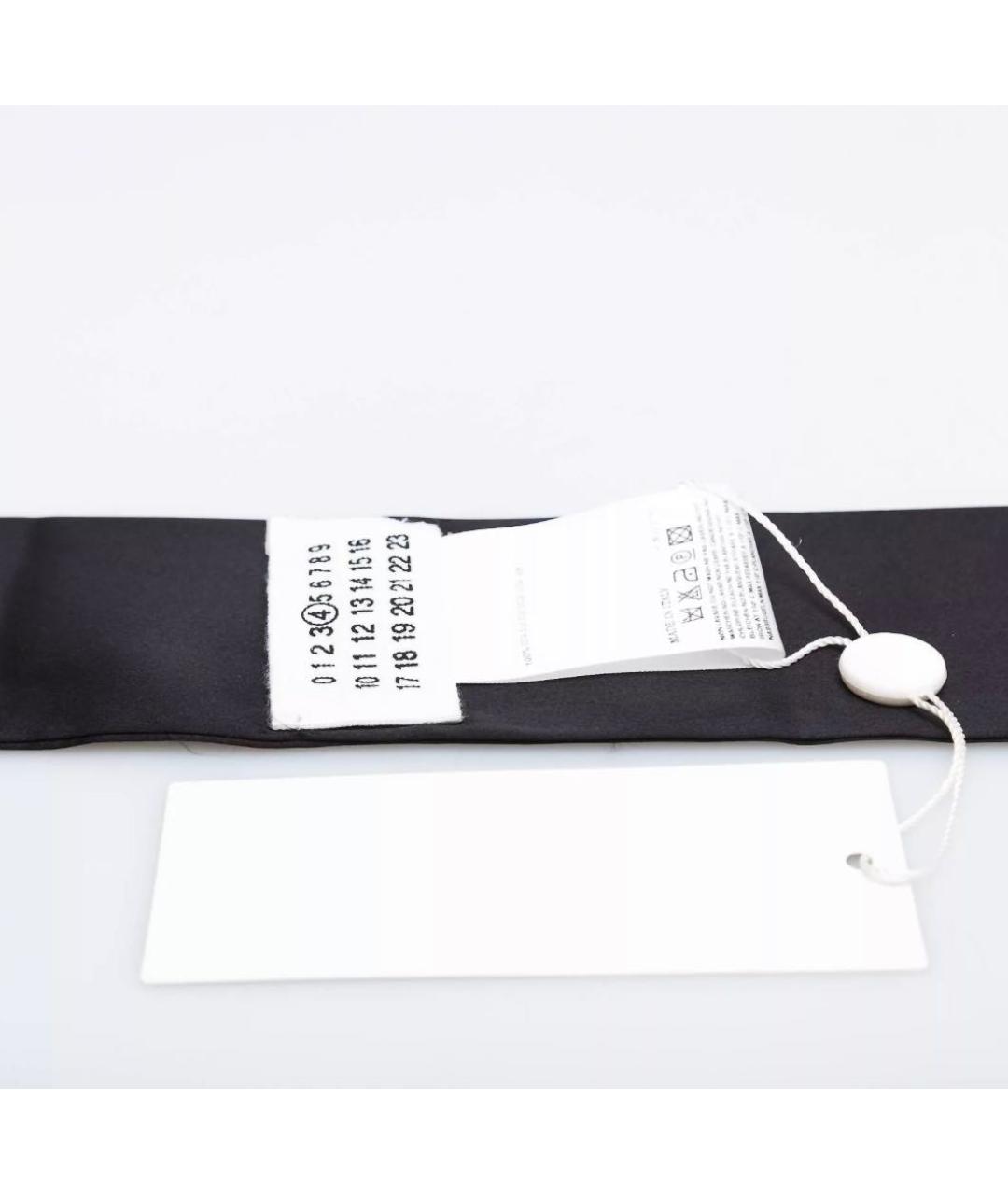 MAISON MARGIELA Черный шелковый шарф, фото 3