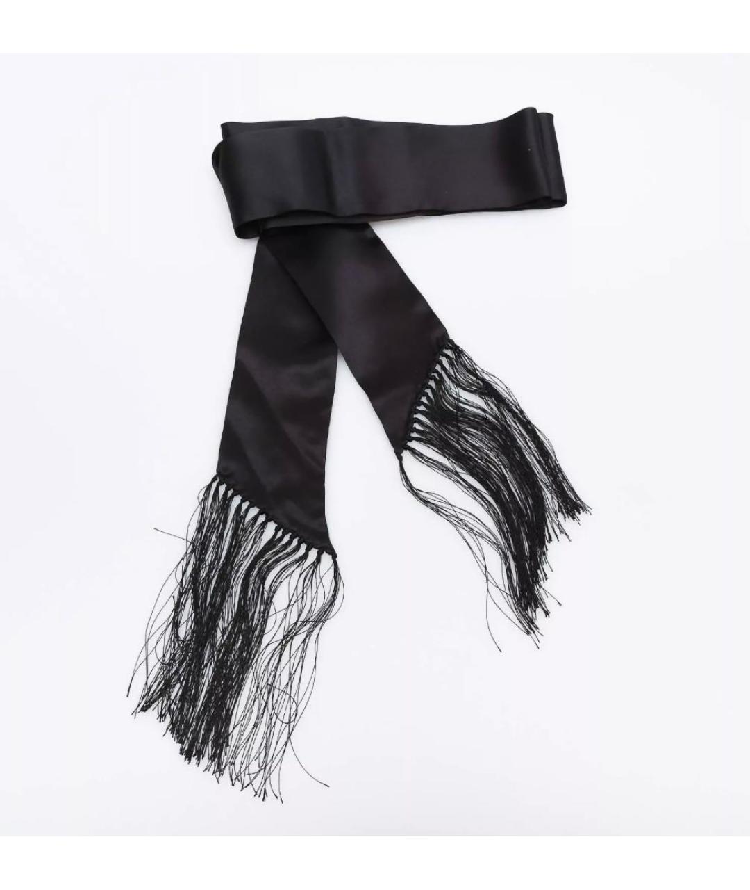 MAISON MARGIELA Черный шелковый шарф, фото 5
