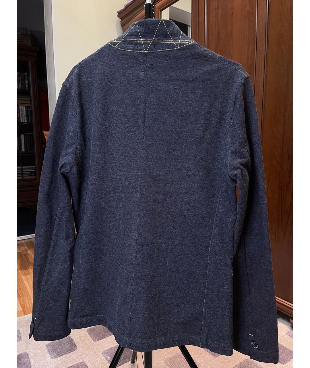 ARMANI JEANS Антрацитовый хлопко-эластановый пиджак, фото 4