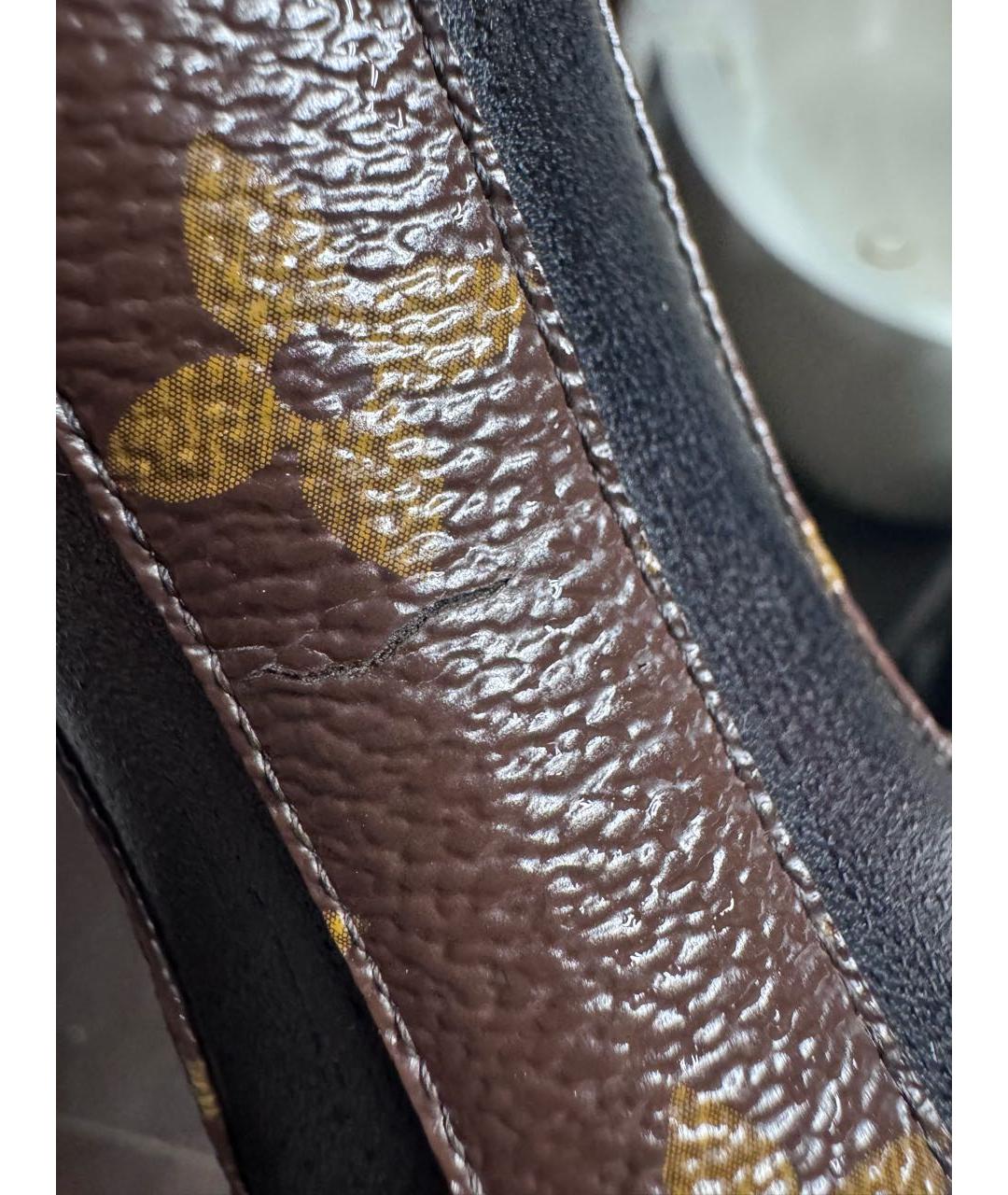 LOUIS VUITTON Черные кожаные ботинки, фото 7