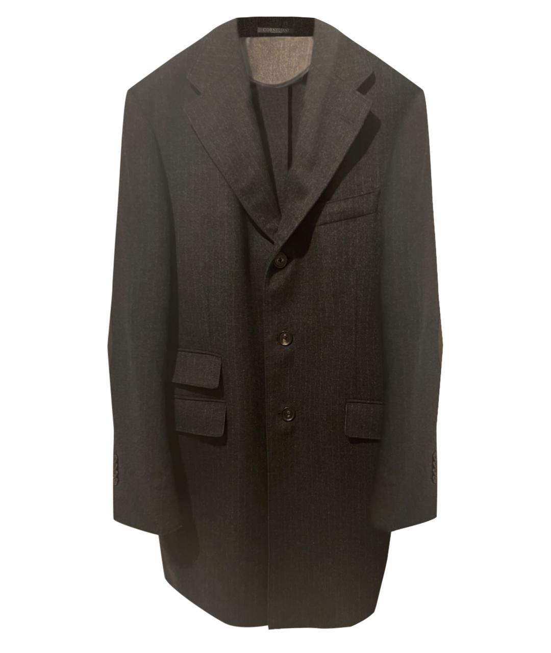 CORNELIANI Антрацитовое шерстяное пальто, фото 9