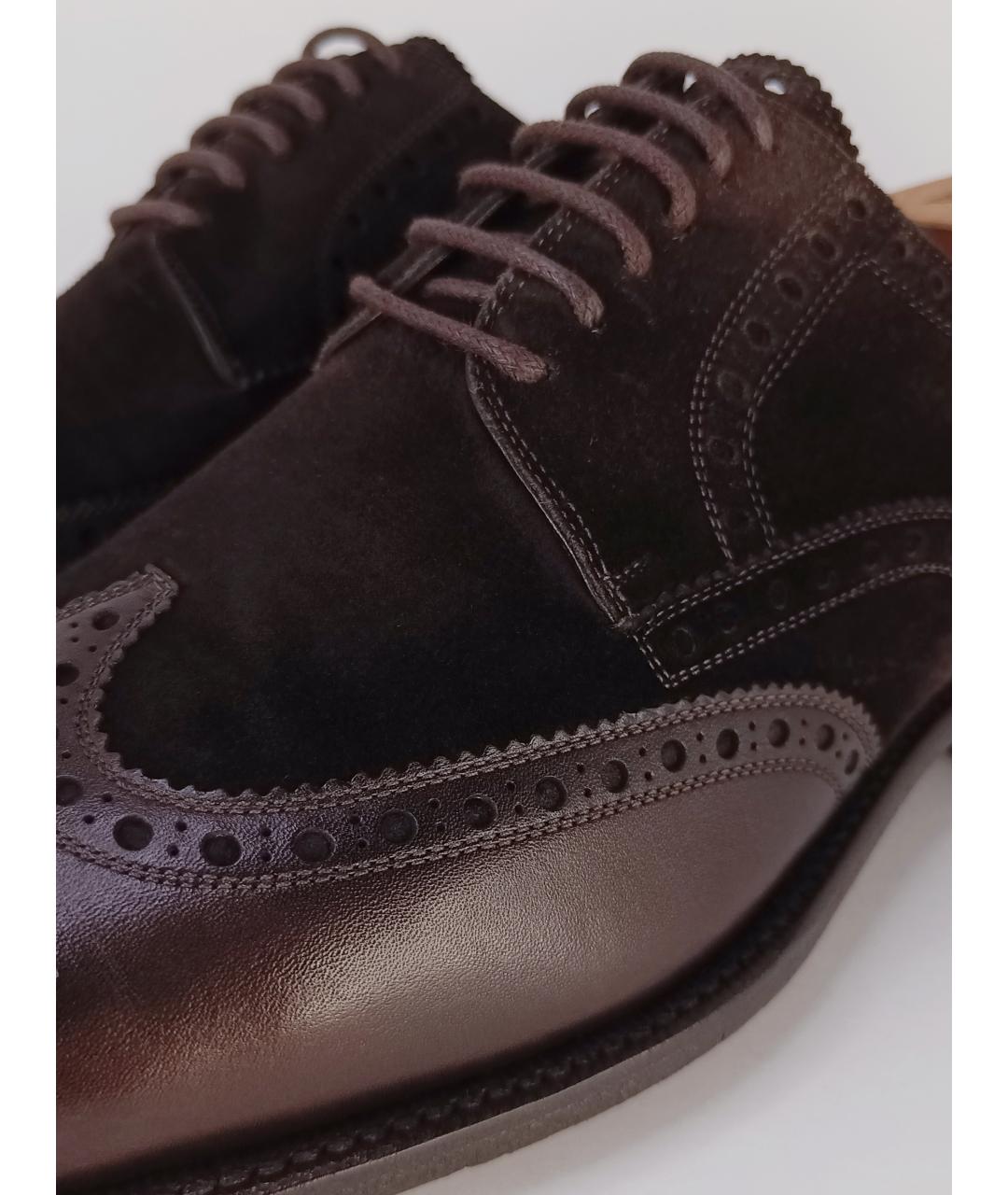 LOUIS VUITTON PRE-OWNED Коричневые замшевые туфли, фото 9