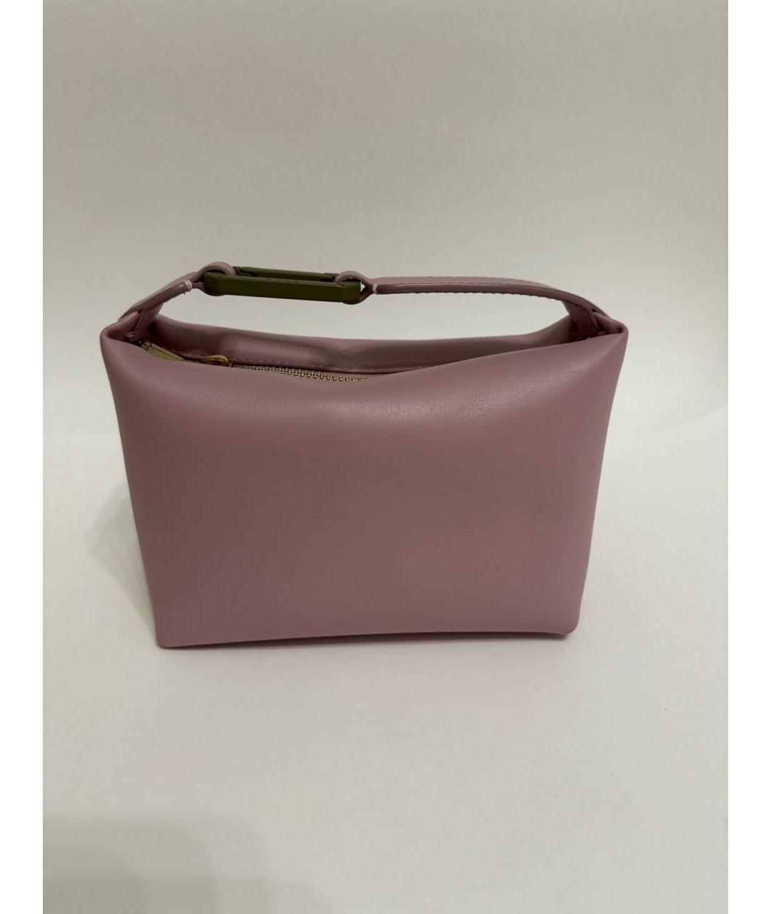 EERA Розовая кожаная сумка с короткими ручками, фото 5