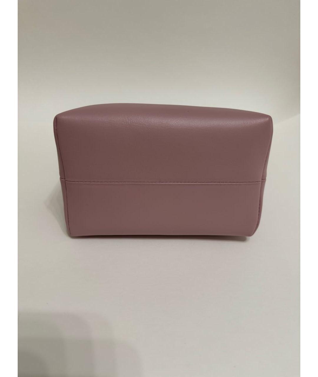 EERA Розовая кожаная сумка с короткими ручками, фото 3