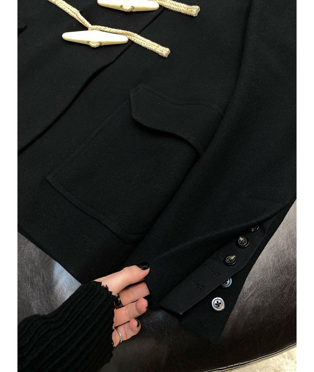 RICK OWENS Черное шерстяное пальто, фото 5
