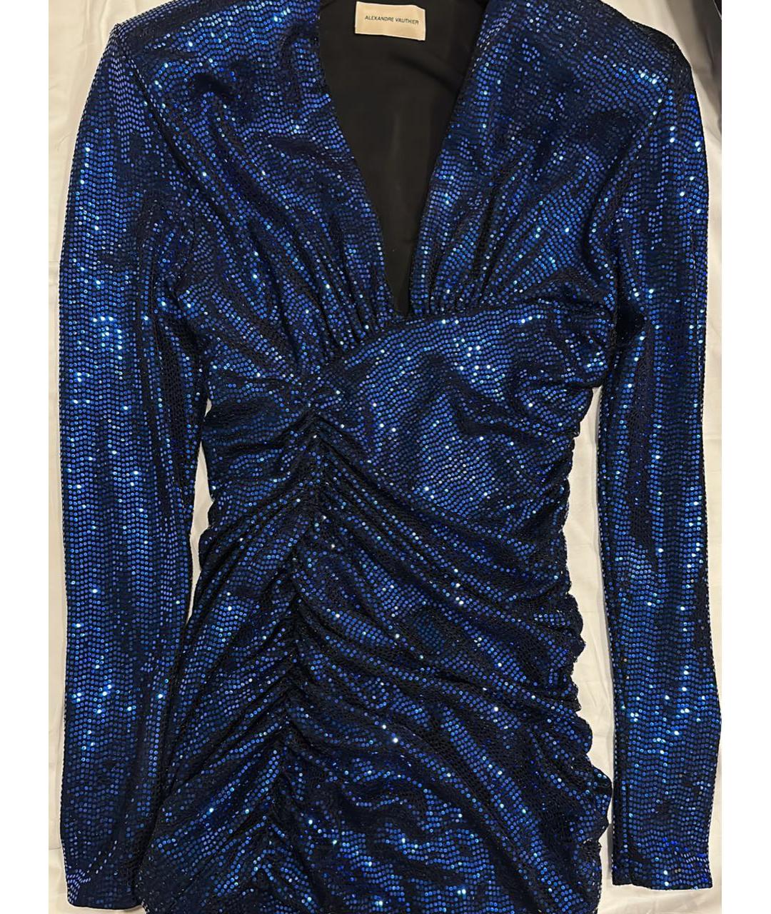 ALEXANDRE VAUTHIER Темно-синее коктейльное платье, фото 2