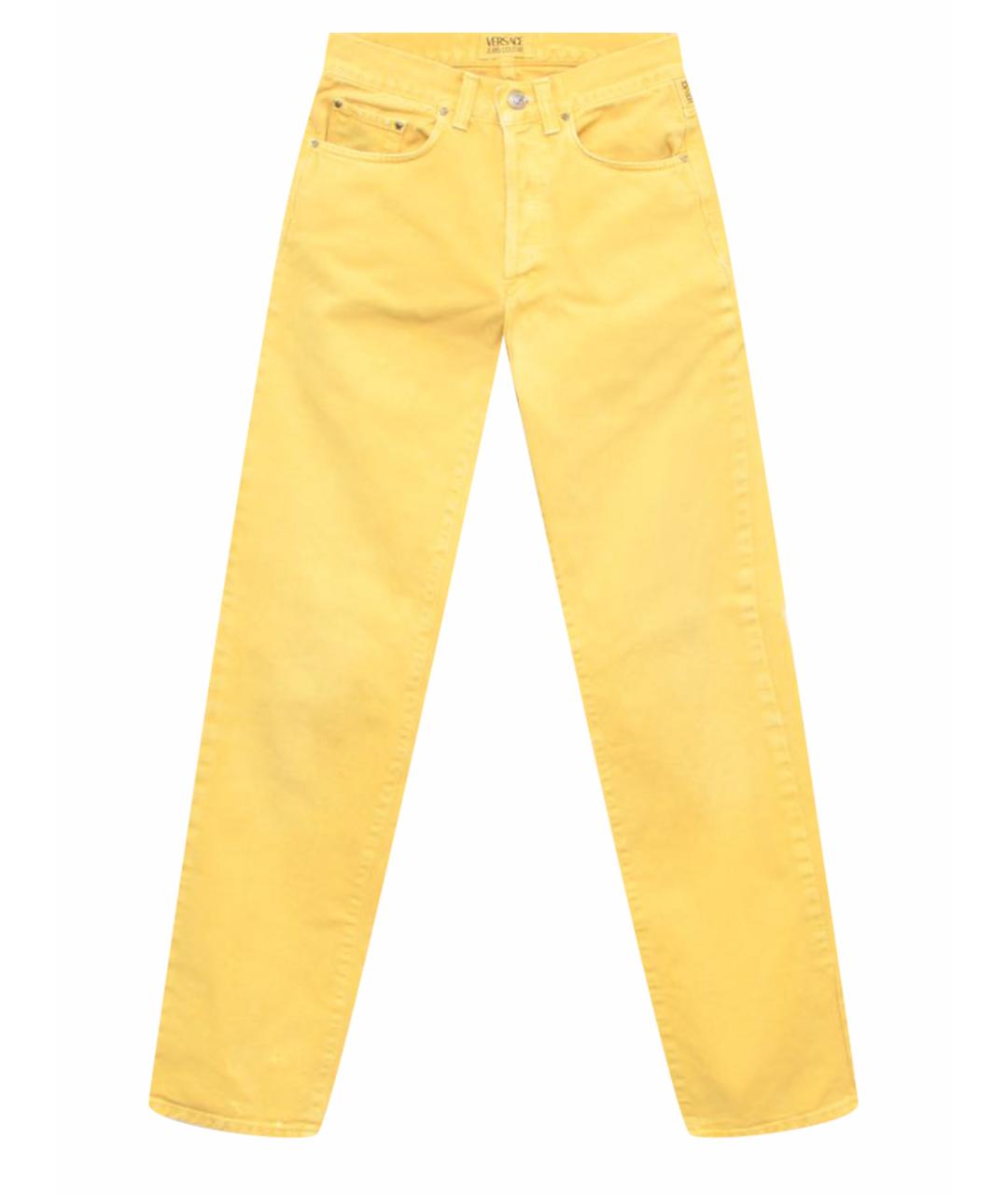 VERSACE JEANS COUTURE Желтые хлопковые джинсы, фото 1