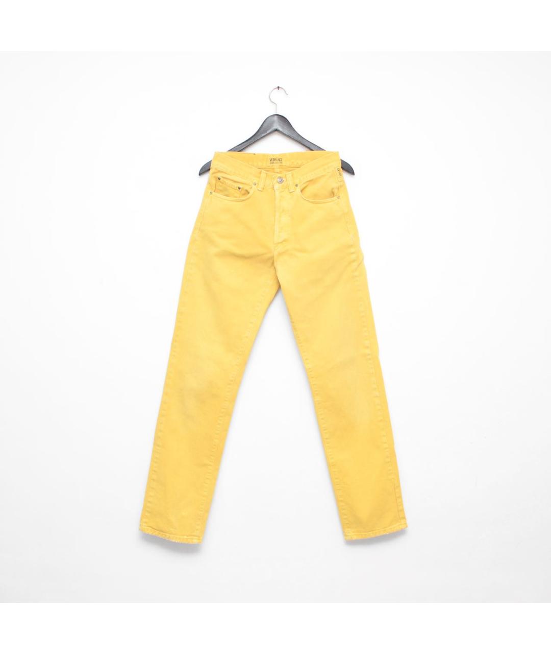 VERSACE JEANS COUTURE Желтые хлопковые джинсы, фото 8