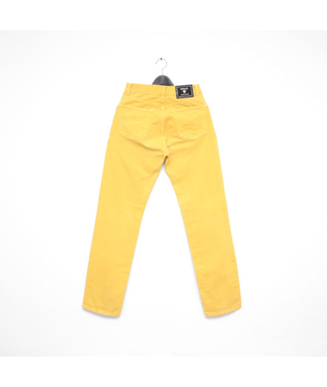 VERSACE JEANS COUTURE Желтые хлопковые джинсы, фото 2