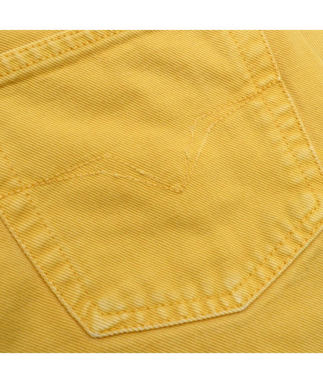 VERSACE JEANS COUTURE Желтые хлопковые джинсы, фото 7