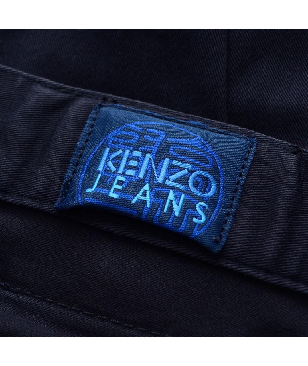 KENZO Темно-синие хлопковые джинсы слим, фото 5