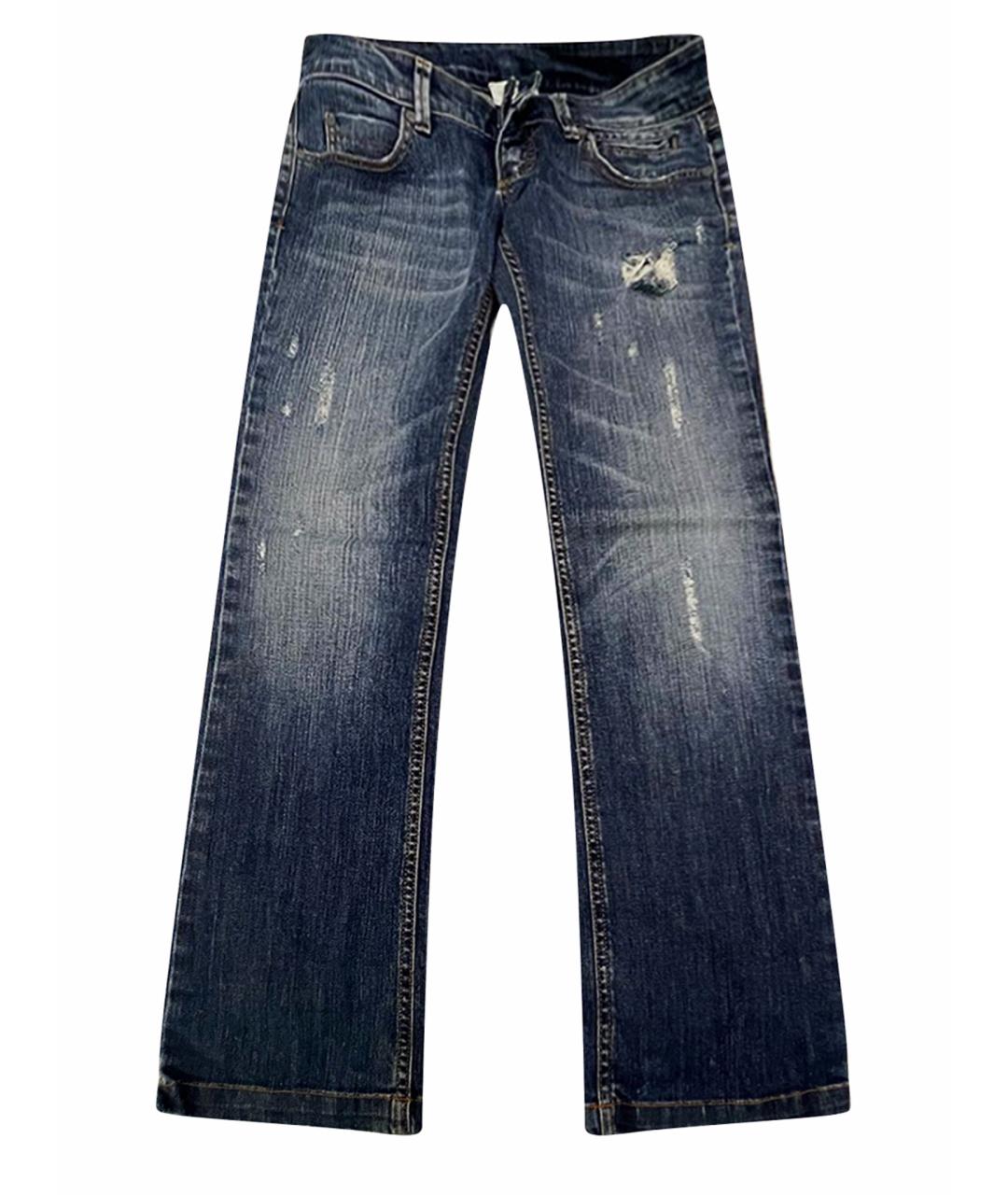 PINKO Синие хлопковые прямые джинсы, фото 1