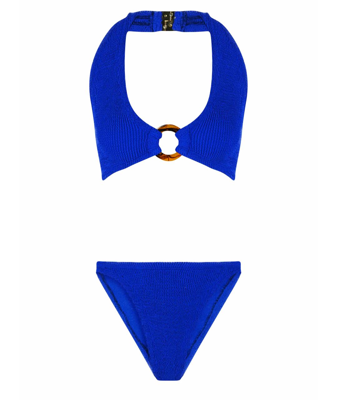 HUNZA G Синий полиэстеровый купальник, фото 1