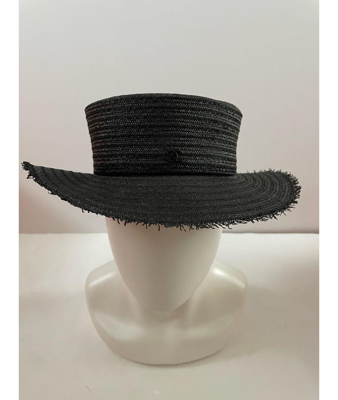CHANEL Черная соломенная шляпа, фото 2