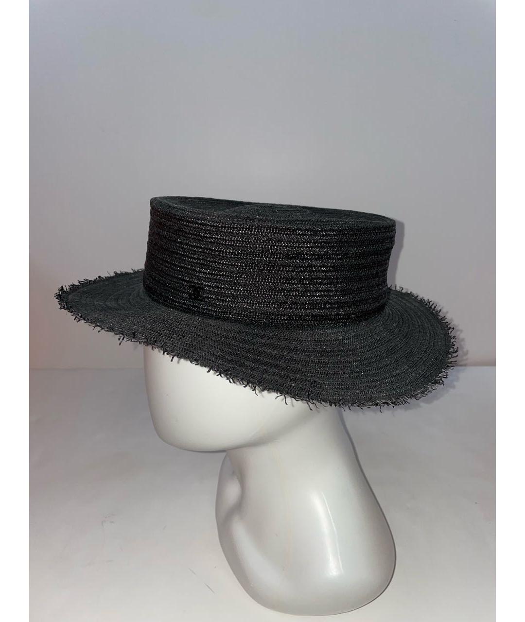 CHANEL Черная соломенная шляпа, фото 6