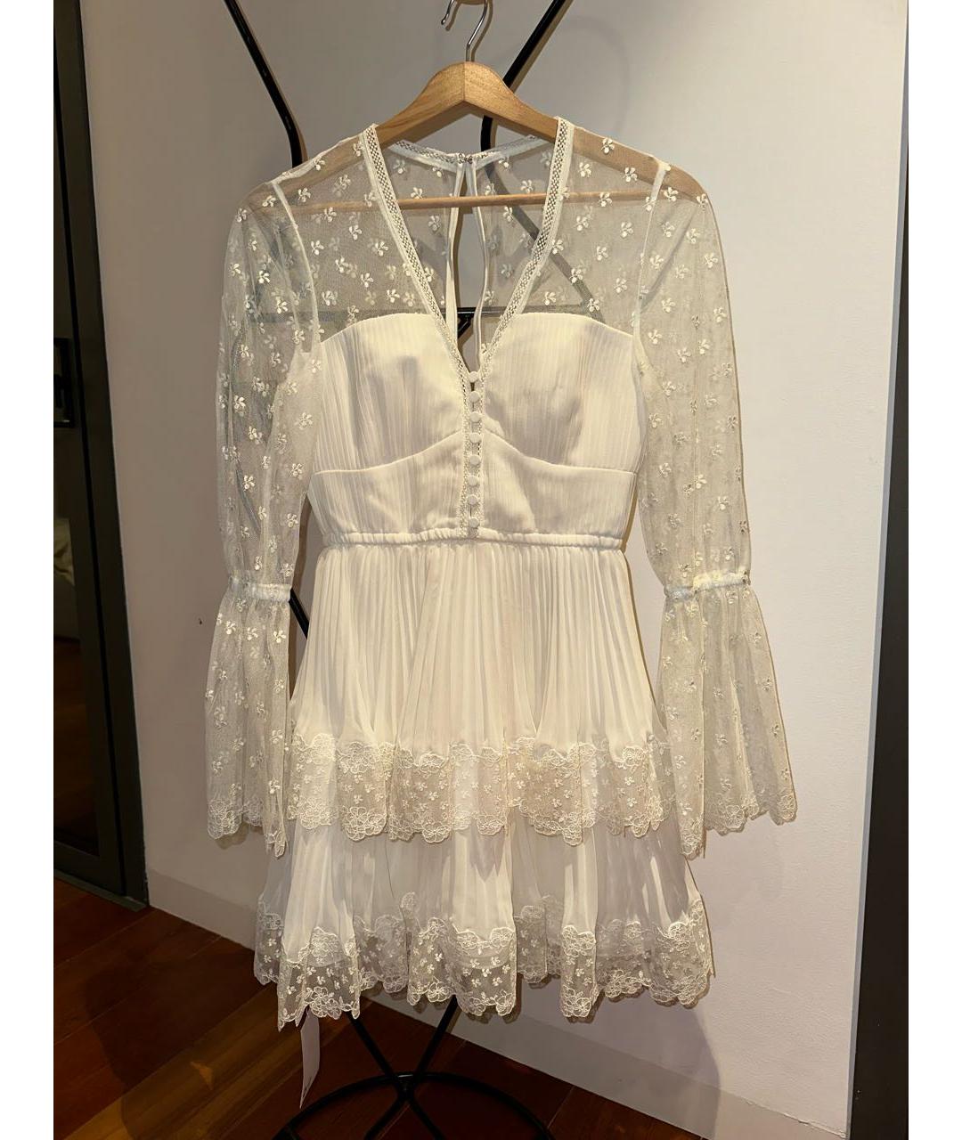 SELF-PORTRAIT Белое повседневное платье, фото 5