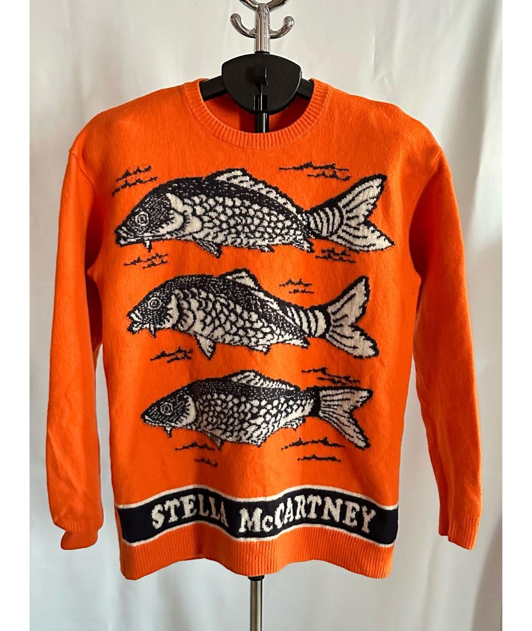 STELLA MCCARTNEY Оранжевый шерстяной джемпер / свитер, фото 2