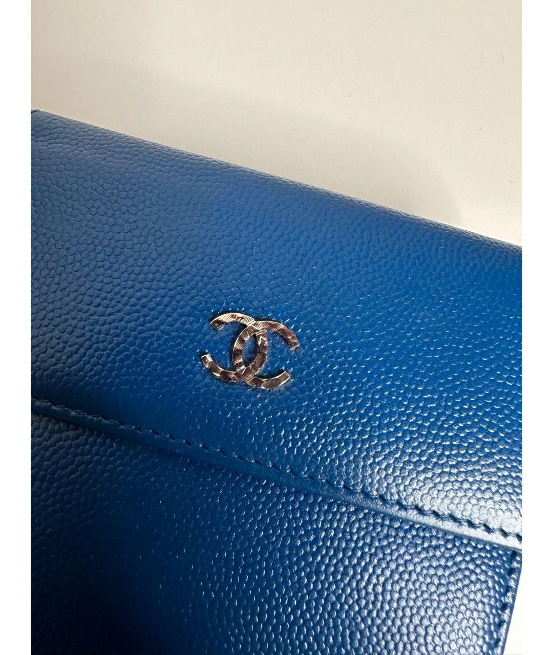 CHANEL Синий кошелек, фото 4