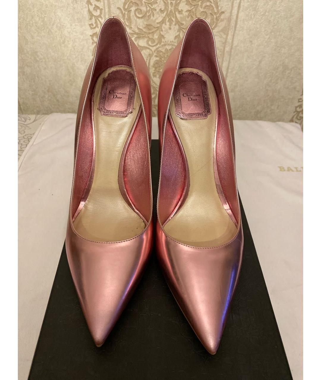 CHRISTIAN DIOR Розовые туфли из лакированной кожи, фото 2