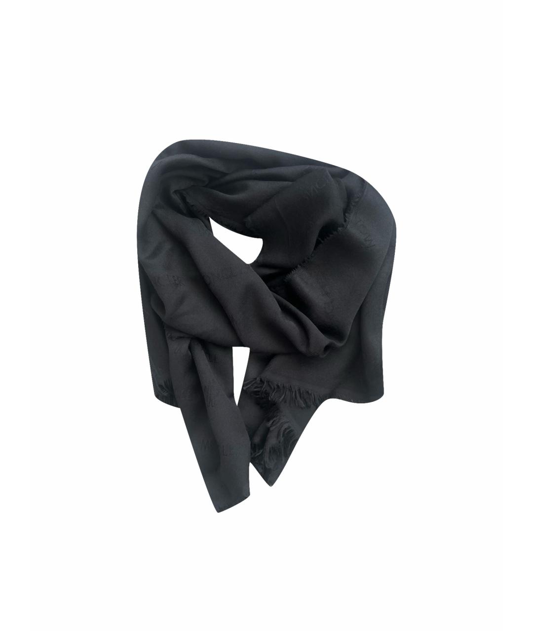 MONCLER Черный шарф, фото 1